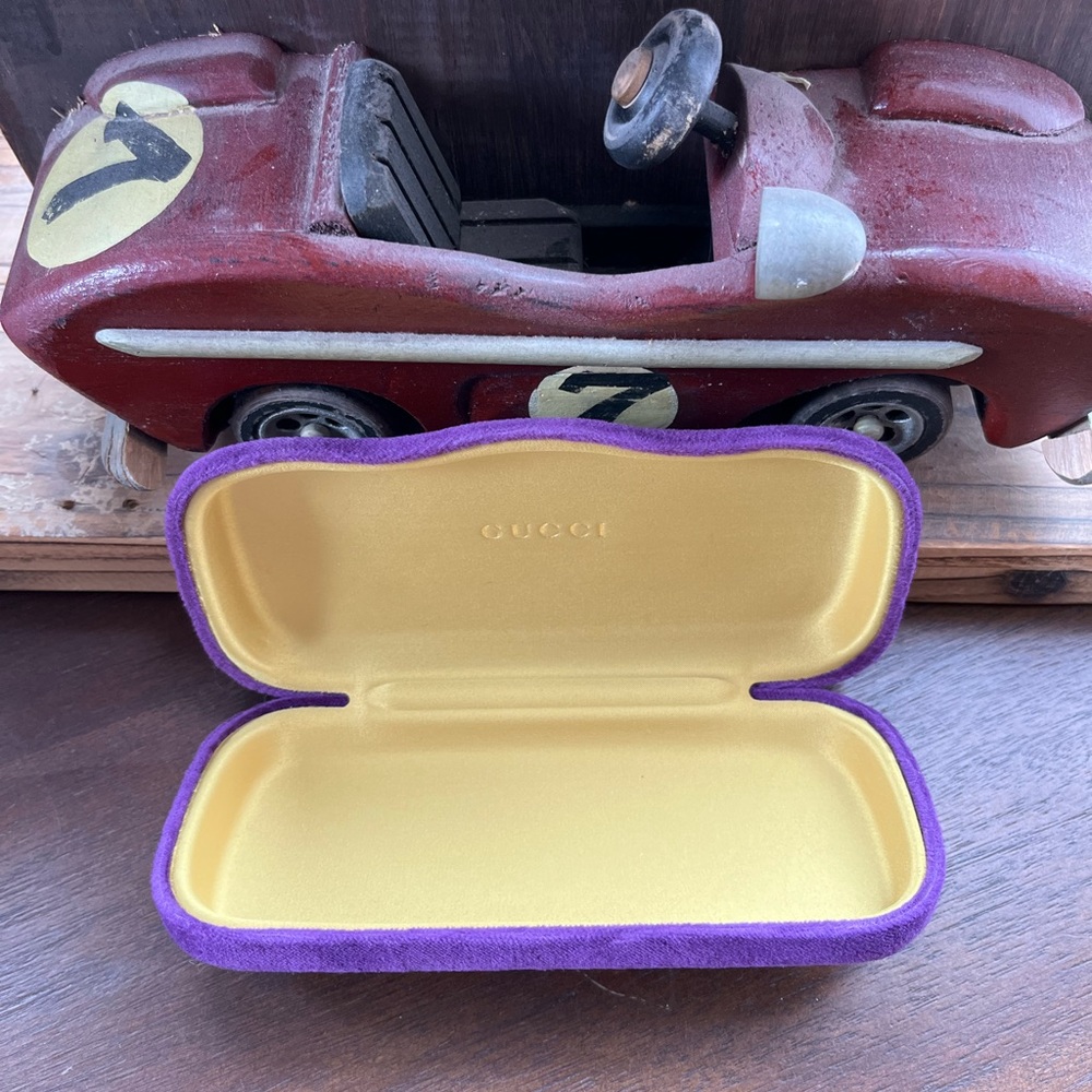 Gorgeous Purple and Yellow Gucci Case for Glasses